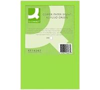 Q-Connect Papier Couleur Multifonction A3 80g/M2 Unicolore Ramette 500 Feuilles - Vert Néon