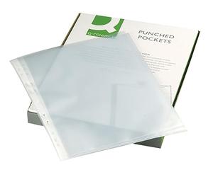Q Connect Punched Pochette A4 50micron (Lot de 100)