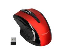 Q-Connect Souris Optique sans Fil 1000 dpi récepteur USB 2,4 ghz Rouge