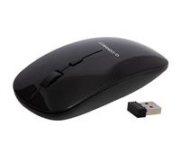 Q-Connect Souris sans Fil/ 2,4 GHz avec récepteur USB/pour gauchers et droitiers/Compatible avec PC, Mac, Ordinateur Portable/Windows, Linux, Chrome/Touches silencieuses/Couleur : Noir