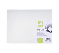 Q-Connect Sous-main/tapis de souris pour tous les types de souris/étanche/pour le bureau/l'école/la maison/PP/couleur transparente / 500 x 630 mm