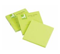 Q Connect Sticky Notes Blocco Note verde fluo, 80 Pezzi