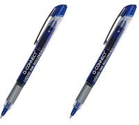 Q-Connect Stylo à bille à pointe fine et bleue - 1 pièce - Encre à séchage rapide et durable - Idéal pour le bureau, le bureau à domicile ou l'école - Avec clip (Lot de 2)