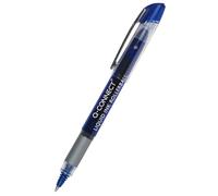 Q-Connect Stylo à bille à pointe fine et bleue - 1 pièce - Encre à séchage rapide et durable - Idéal pour le bureau, le bureau à domicile ou l'école - Avec clip