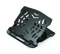 Q-Connect Support Ergonomique en Plastique pour Ordinateur Portable et MacBook - Noir - Pied Rotatif - 25,5 x 1,8 x 28 cm - 0,53 kg