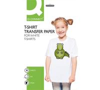 Q-Connect Lot De 10 Feuilles De Papier A4 Transfert Pour T-Shirt Coton Coloris Blanc