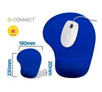 Q-connect Tapis souris repose-poignet mousse coloris bleu