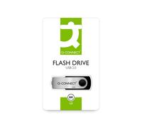 Q-Connect USB 2.0 Swivel 64GB Flash Drive Silver/Black