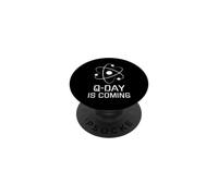 Q-Day Arrive, Informatique quantique, sécurité quantique, Qubit PopSockets PopGrip Adhésif