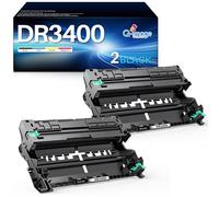 Q-iamge DR3400 Lot de 2 tambours compatibles avec Brother DR 3400 Brother TN3480 TN-3480 TN3430 Toner pour HL-L5100DN MFC-L5750DW MFC-L5700DW DCP-L5500DN