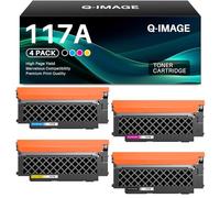 Q-image 117A Cartouches de Toner Compatible avec HP 117A Toner pour HP Color Laser MFP 179fwg 178nwg 150nw 179fnw 178nw 150a 179 178 150 W2070A W2071A W2072A W2073 A Toner Imprimante (4-Pack)