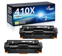 Q-image 410X Compatible Toners pour HP CF410A CF410X 410A 410X Cartouches de Toner pour HP Color Laserjet Pro MFP M477fdw M477fnw M477fdn M452nw M377dw M452dn M452dw M477 M452(2 Pack)