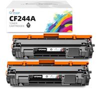 Q-image 44A CF244A Lot de 2 toners noirs pour HP LaserJet Pro M15w, M15a, M28w, M28a (2000 pages, noir, commande tactile, double impression)