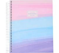 Q Kalon - Agenda Scolaire 2026 2027 - Septembre à Juin, Jour par Page, A5 (15x21 cm), 4 Langues : ESP, ENG, FRA et ALL, Fermeture Spirale, Couverture Rigide - Marée
