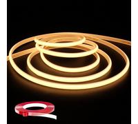 Q.Laomi Ruban LED COB 220V, 2M Bandeaux LED Flexible DIY Bande Lumineuse IP65 Étanche Bande LED 3000K, 2M, Blanc Chaud