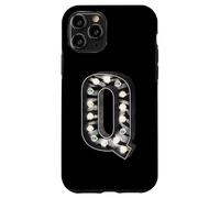Q Marquee Lettre lumineuse Imprimé zèbre Coque pour iPhone 11 Pro