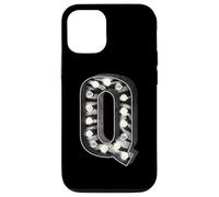 Q Marquee Lettre lumineuse Imprimé zèbre Coque pour iPhone 12/12 Pro