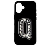 Q Marquee Lettre lumineuse Imprimé zèbre Coque pour iPhone 16