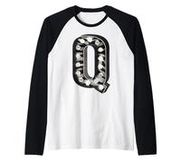 Q Marquee Lettre Lumineuse Imprimé zèbre Manche Raglan