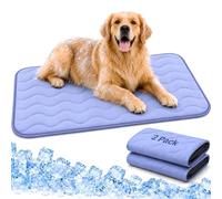 Q-Max 0,5+ Arc-Chill - Lot de 2 tapis rafraîchissants en fibre auto-refroidissante, épais, durable et frais au toucher pour chiens de grande et moyenne taille, antidérapants, lavables, sans gel