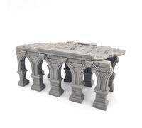 Q P Quality Printing 3D QP3D - Pont médiéval avec piliers - Plateforme fantastique paysage de table et RPG 28-32 mm Miniatures Wargame Props DND D&D