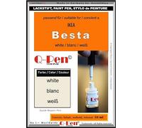 Q-Pen Original Convient pour IKEA Besta White - Touch-up Paint