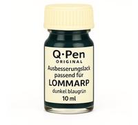 Q-Pen Original Peinture de retouche pour meubles IKEA PAX Lommarp - Bleu foncé/vert - 10 ml - Finition satinée - Réparation des rayures - Avec pinceau intégré - Idéal pour lit, commode et coiffeuse