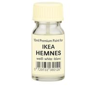 Q·Pen Original© - Stylo de retouche compatible avec IKEA HEMNES blanc, 10 ml - Peinture satinée assortie pour meubles et tables en bois