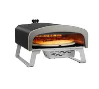 Q Pizza Four à pizza à gaz, four à pizza portable au propane avec pierre rotative automatique de 33 cm pour la cuisine en plein air, régulateur de gaz britannique inclus