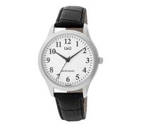 Q&Q - Herren Q&Q montre homme avec bracelet cuir - Uhr - Leder - Schwarz - 38 mm