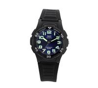 Montre digitale - Shivas - QVP84J003Y - Caoutchouc Noir - Cadran Bleu - Étanchéité 10 ATM
