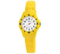 Q&Q Montre d'apprentissage pour Enfant - en Silicone - avec Boucle ardillon - 10 Bars - Analogique - Quartz - V26A-00XVY - Jaune
