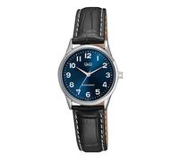 Q & Q - Montre Femme Q & Q avec bracelet en cuir - Montre - Cuir - Noir