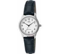Q & Q - Montre Femme Q & Q avec bracelet en cuir - Montre - Cuir - Noir - 28 mm