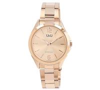 Montre Q&Q pour femme, bracelet métallique, 3ATM, or rose