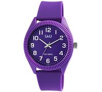 Q&Q Montre unisexe en silicone avec boucle ardillon 10 bar analogique à quartz, bracelet