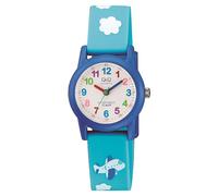 Q & Q - Montre VR99J005Y - Montre pour enfant - Etanche - Analogique - Avec bracelet élastique - Bleu