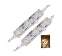 Q QINGCHEN Lot de 100 modules LED blanc chaud 3000 K 12 V CC 1,2 W 7,6 m 5630 SMD pour boîte à lumière, lettres publicitaires, panneaux avec ruban adhésif à l'arrière