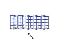 Q-Rax 5 Etagères Bleu 5 Niveaux 90 x 50 x 182.5cm Acier Capacité Totale 5000KG