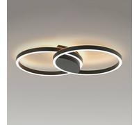 Q-Smart-Home Plafonnier intelligent Q-MARKO, dimmable, noir, Salon / Salle à manger, Aluminium, Moderne