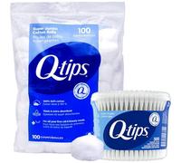Q-tips Lot de 300 cotons-tiges + 100 boules de coton super jumbo pour la maison, les premiers secours et la beauté, naturel