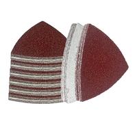 Q-tools® Lot de 60 feuilles abrasives professionnelles pour ponceuse triangulaire Grain 100 | Triangles abrasifs 93 x 93 x 93 mm | Papier abrasif delta | Papier abrasif pour ponceuse triangulaire |