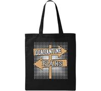 Q u a r a n t i n e Plans Funny Arrow Head Road Sign Sac fourre-tout en coton écologique naturel Noir, Noir , Taille unique