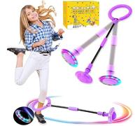 Q-WOOFF Anneau de saut clignotant pour enfants, convient pour garçons et filles pour l'exercice, la compétition et les jeux en plein air, cadeaux pour filles, cadeaux pour garçons (violet)