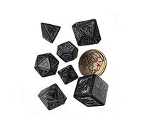 Q-Workshop 85244 The Witcher Dice Set Geralt - Silver Sword (7) Jeu de Cartes, Multicolore