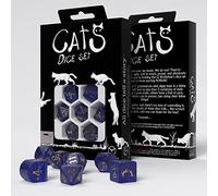 Q-Workshop 96283 Cats Modern Dice Set : Meowster (7) Cardgame