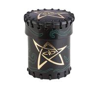 Q-Workshop Qwoccth4 Call of Cthulhu Cuir dés Tasse Noir/Vert avec Doré Accessoire de Jeu G