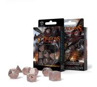 Q-Workshop Sette De Dés RPG Copper Dragon Quartz Brumeux Pour DnD