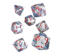 Q-Workshop - Dés De Jeux - Couleur : Transparents & Bleu & Rouge