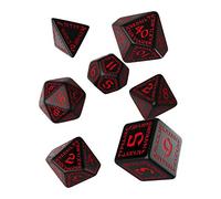 Q-Workshop - Dés De Jeux Runiques - Couleur : Noir & Rouge